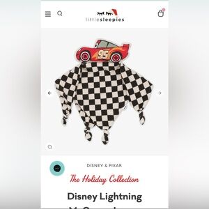 Disney Lightning McQueen Checkered Lovey